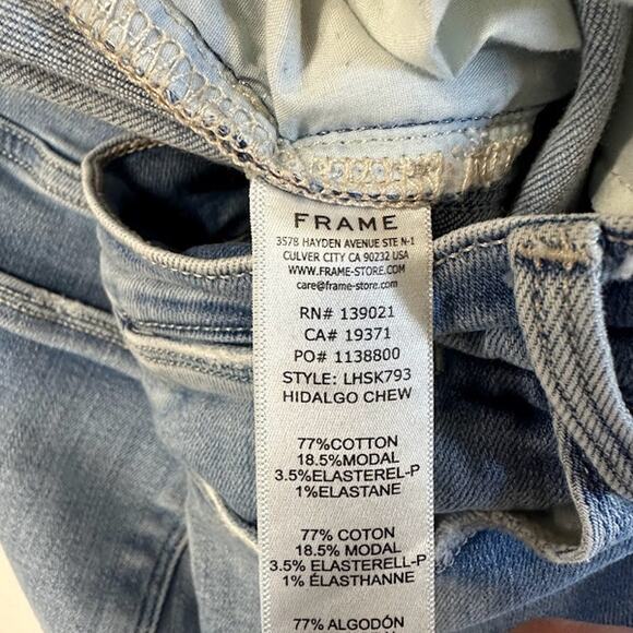 Frame Le High Skinny Jeans size 31 Light Wash - Picture 7 of 10